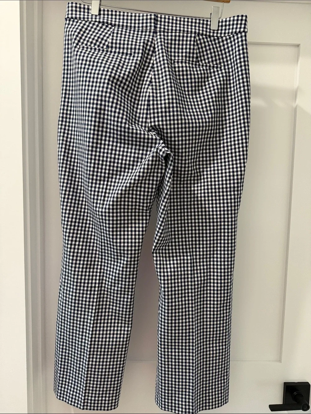 J Crew navy & White Gingham Dress Pants(bw)